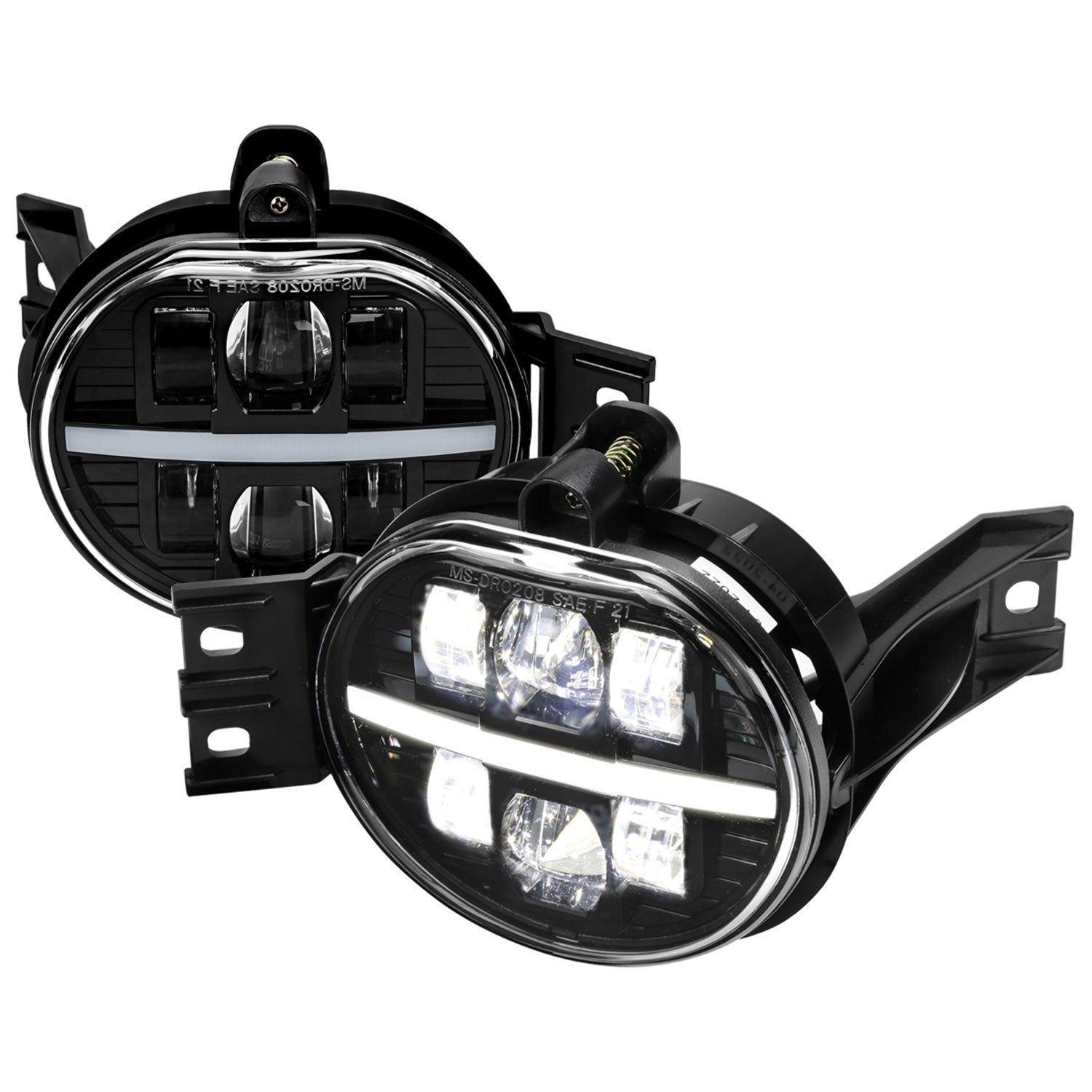 2002-2008 Dodge RAM 1500/2500/3500/Durango LED Fog Lights Kit Glossy Black