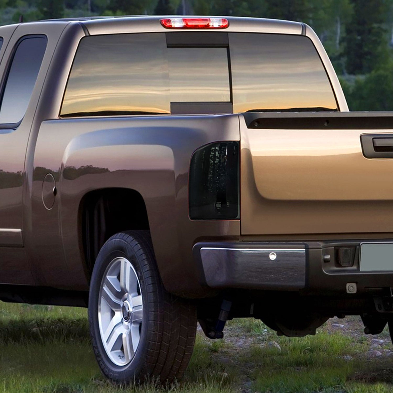 2007-2014 Chevy Silverado LED Tail Lights - OZ Chrome Housing/Smoke Lens