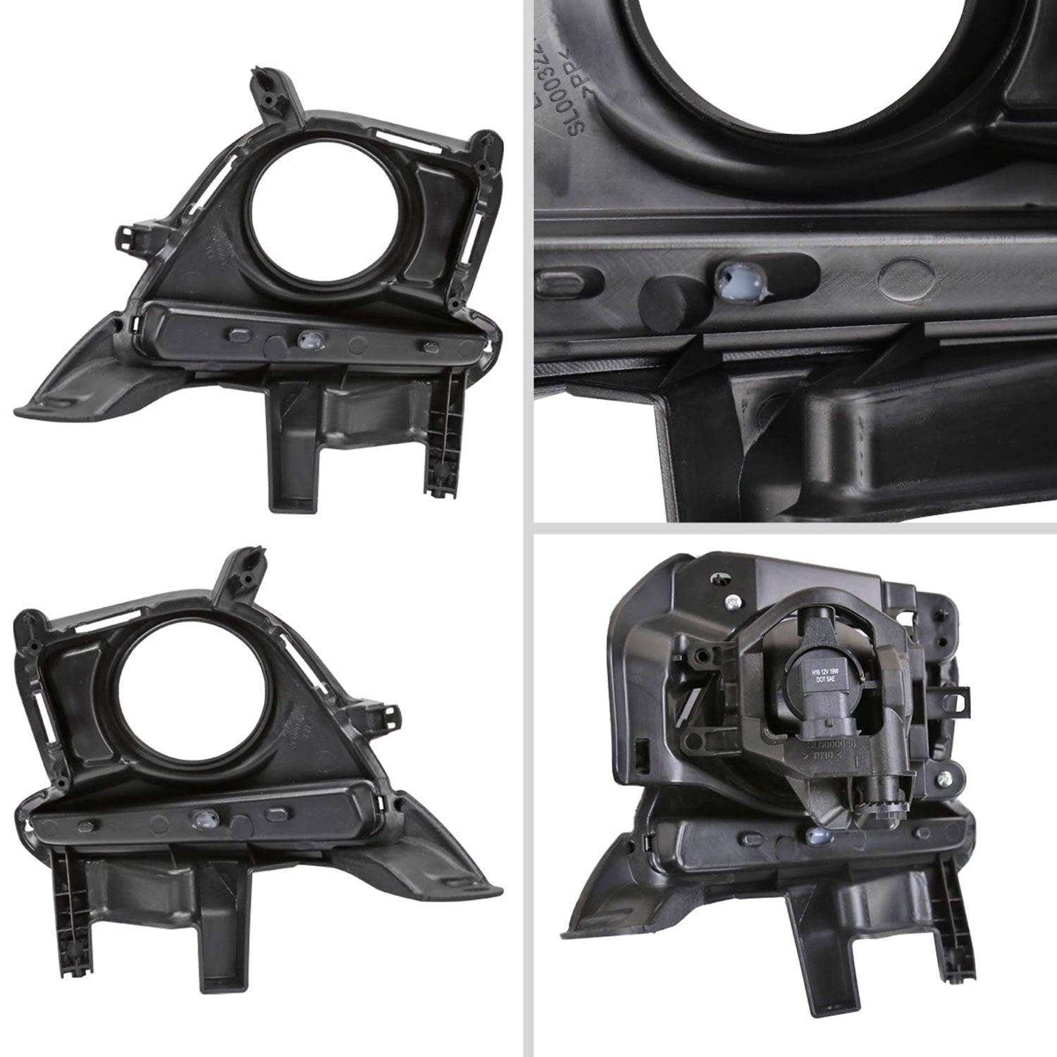 2014-2016 Toyota Highlander H16 Fog Lights Kit Chrome Housing/Clear Lens