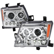 2005-2015 Nissan Xterra Dual Halo Projector Headlights Chrome/Clear Lens