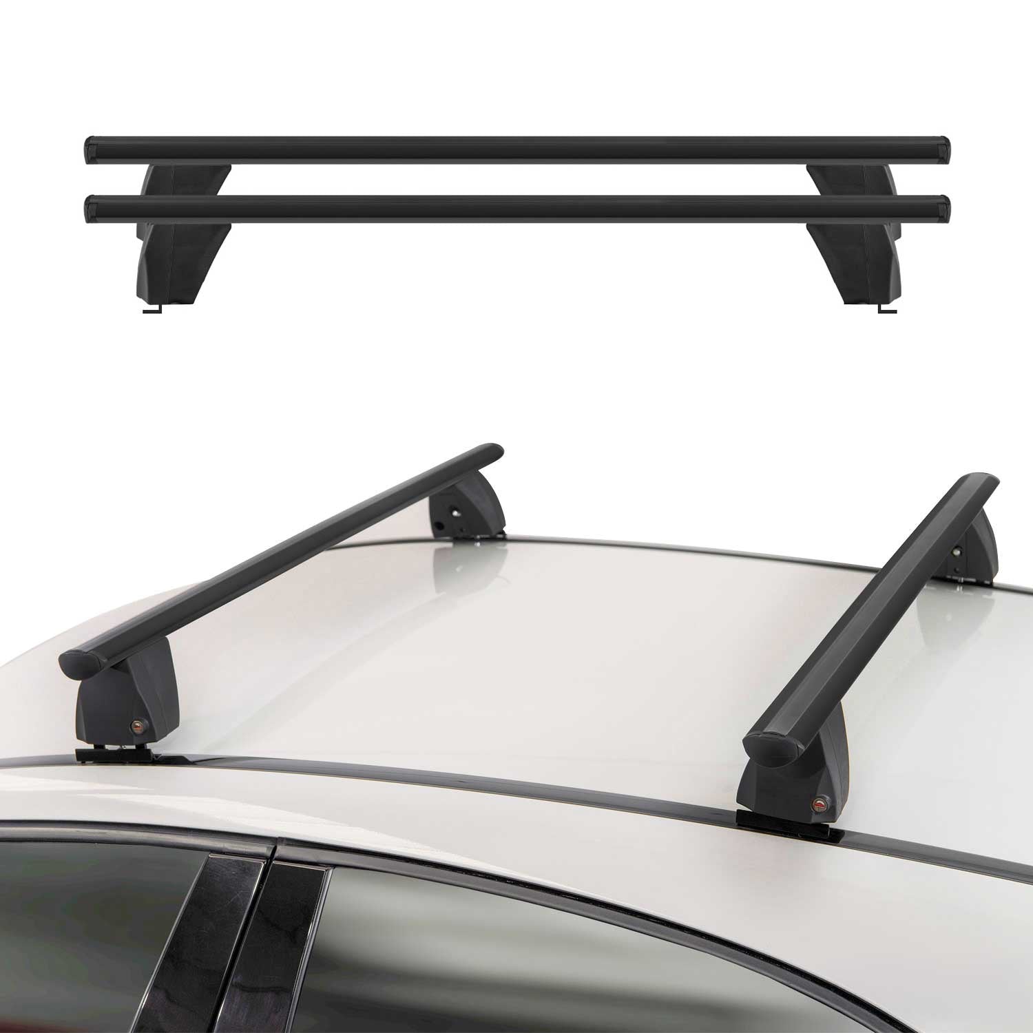 Roof Racks Cross Bars Luggage Carrier for BMW 5 G60 2024-2025 Alu Black 2x