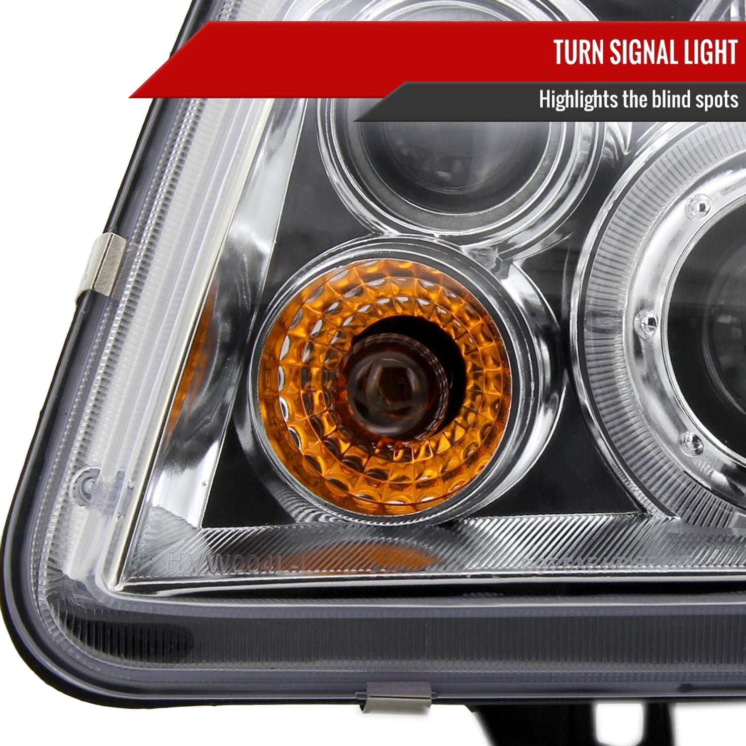 1999-2005 VW Jetta/Bora Mk4 Dual Halo Projector Headlights LED Light Chrome