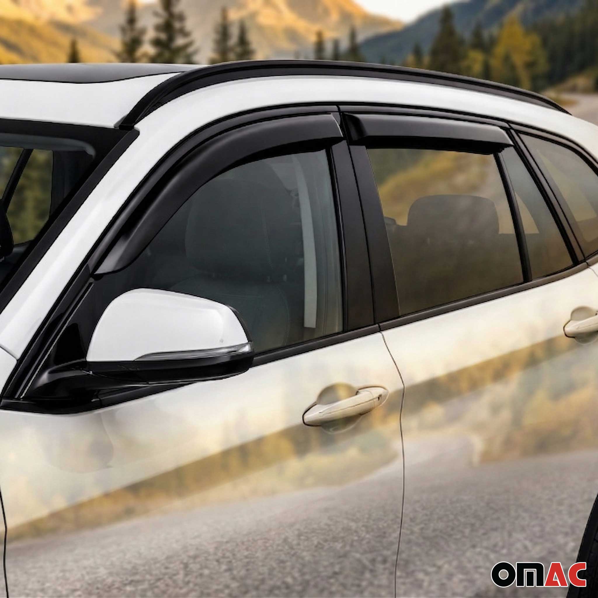2016-2022 BMW X1 F48 Window Visor Vent Rain Deflector 4Pcs Smoke