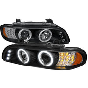 2001-2003 BMW E39 5 Series Dual Halo Headlights LED Signal Lights Black