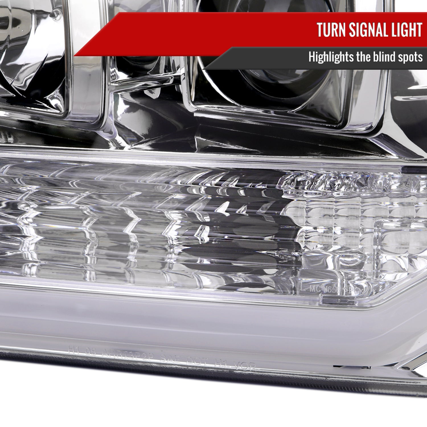 1999-2004 Ford F-250/350/450/550 /2000-2004 Excursion LED Bar Headlights Chrome