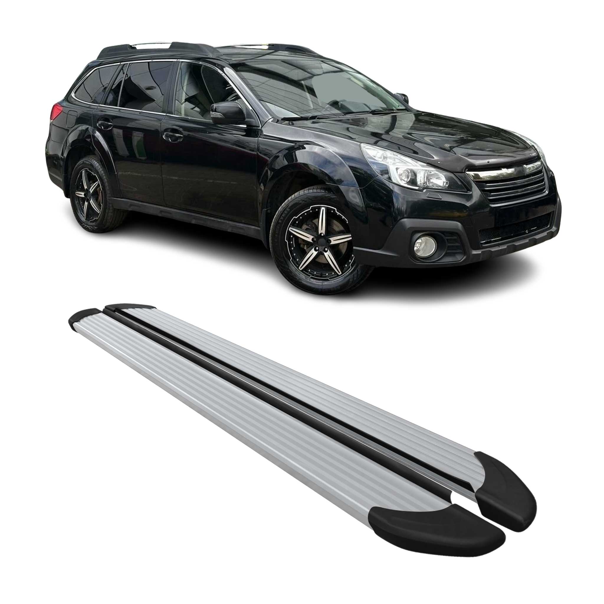 2010-2014 Subaru Outback Running Boards Side Steps Silver