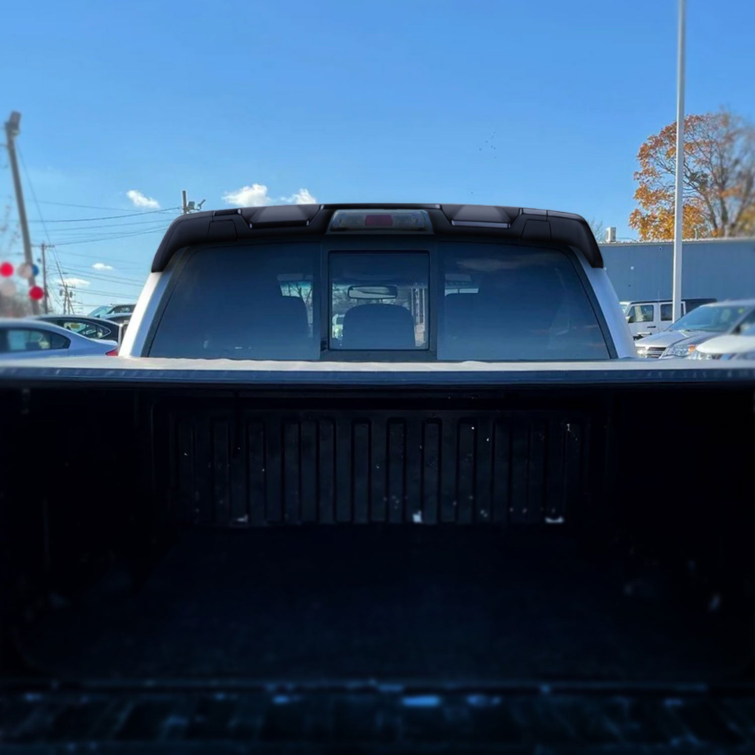 2009-2014 Ford F-150 Matte Black 3PC Rear Roof Spoiler Wing Kit