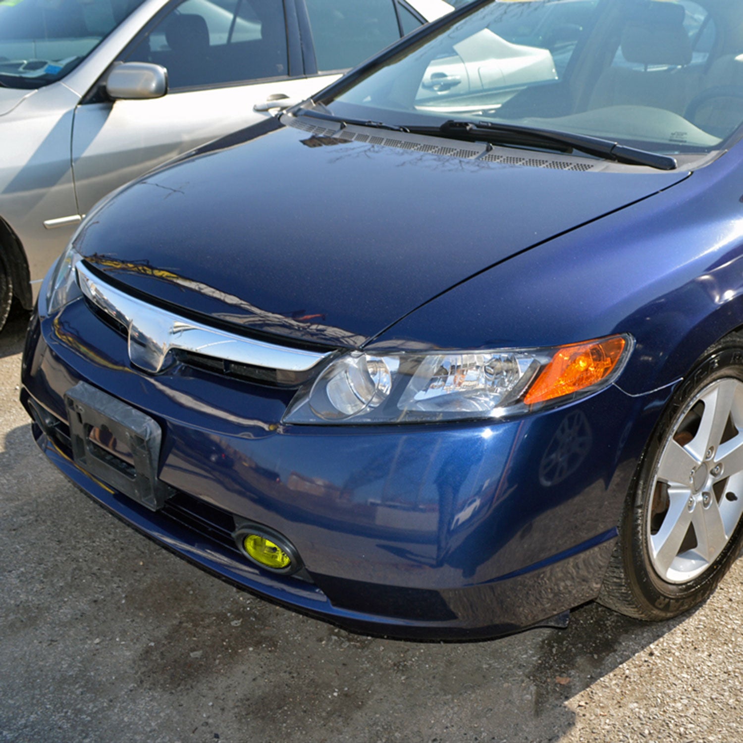 2006-2008 Honda Civic Sedan H11 Fog Lights Kit Chrome Housing/Yellow Lens