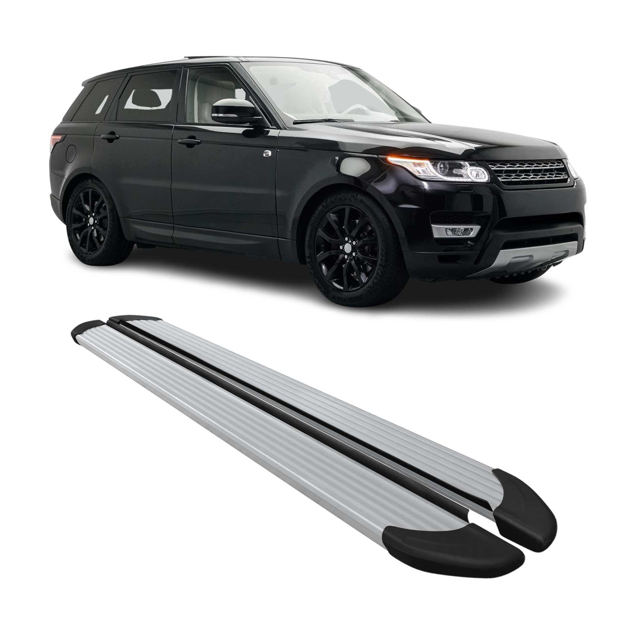 2013-2021 Land Rover Range Rover Running Boards Side Steps Silver