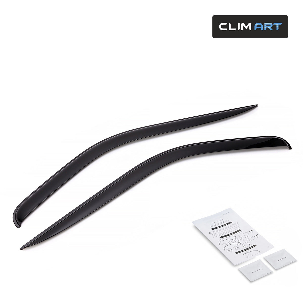 Clim Art Wind Deflectors for Ford Transit 2015-2026 Commercial Dark Smoke 2x