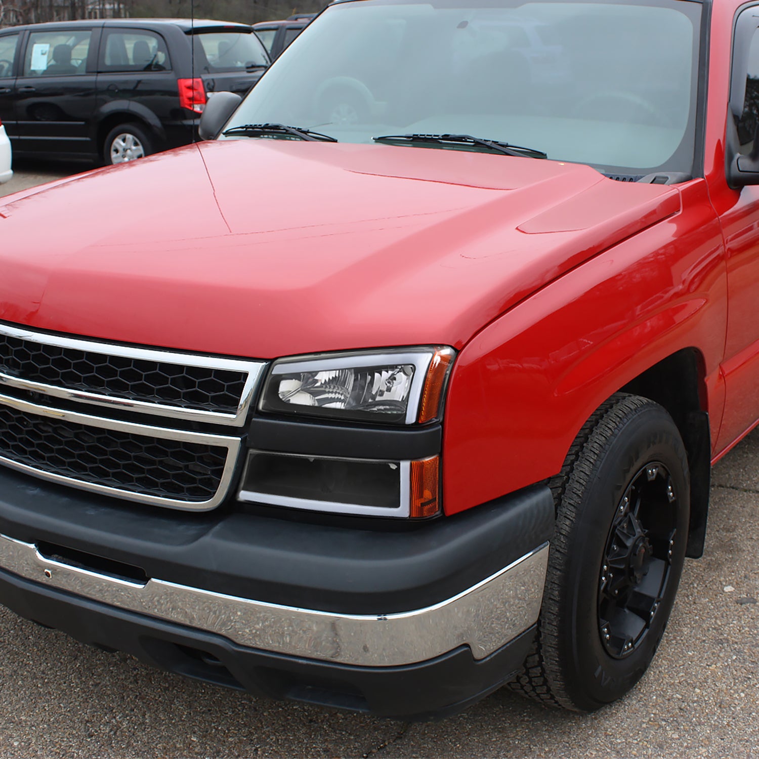 2002-2006 Chevy Avalanche/ Silverado LED Bar Factory Headlights&Bumper Lights