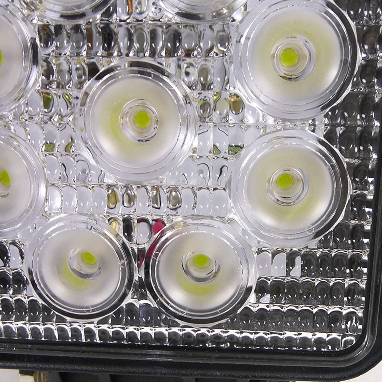 Universal Off Road 6000K Flood Beam 27W 9-LED Fog Light Black Alu Housing/Glass