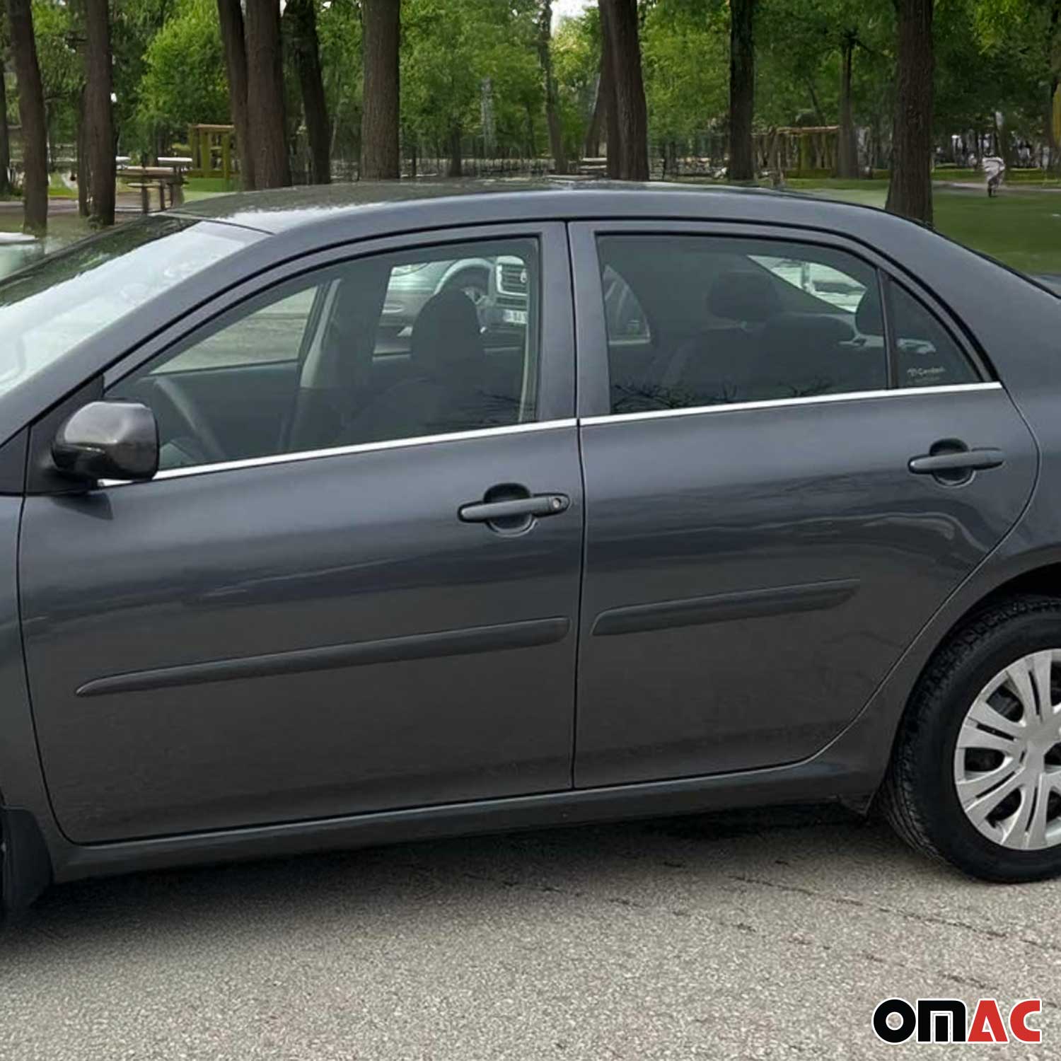 2009-2013 Toyota Corolla Window Molding Trim Streamer Stainless Steel Silver 4 Pcs