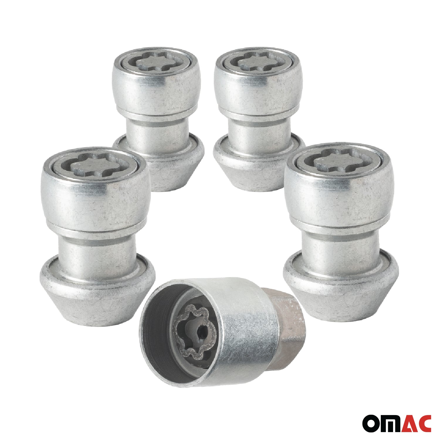 Wheel Lock Kit for Land Rover Range Rover Evoque Velar M14X1,5 Nut Silver 4Locks