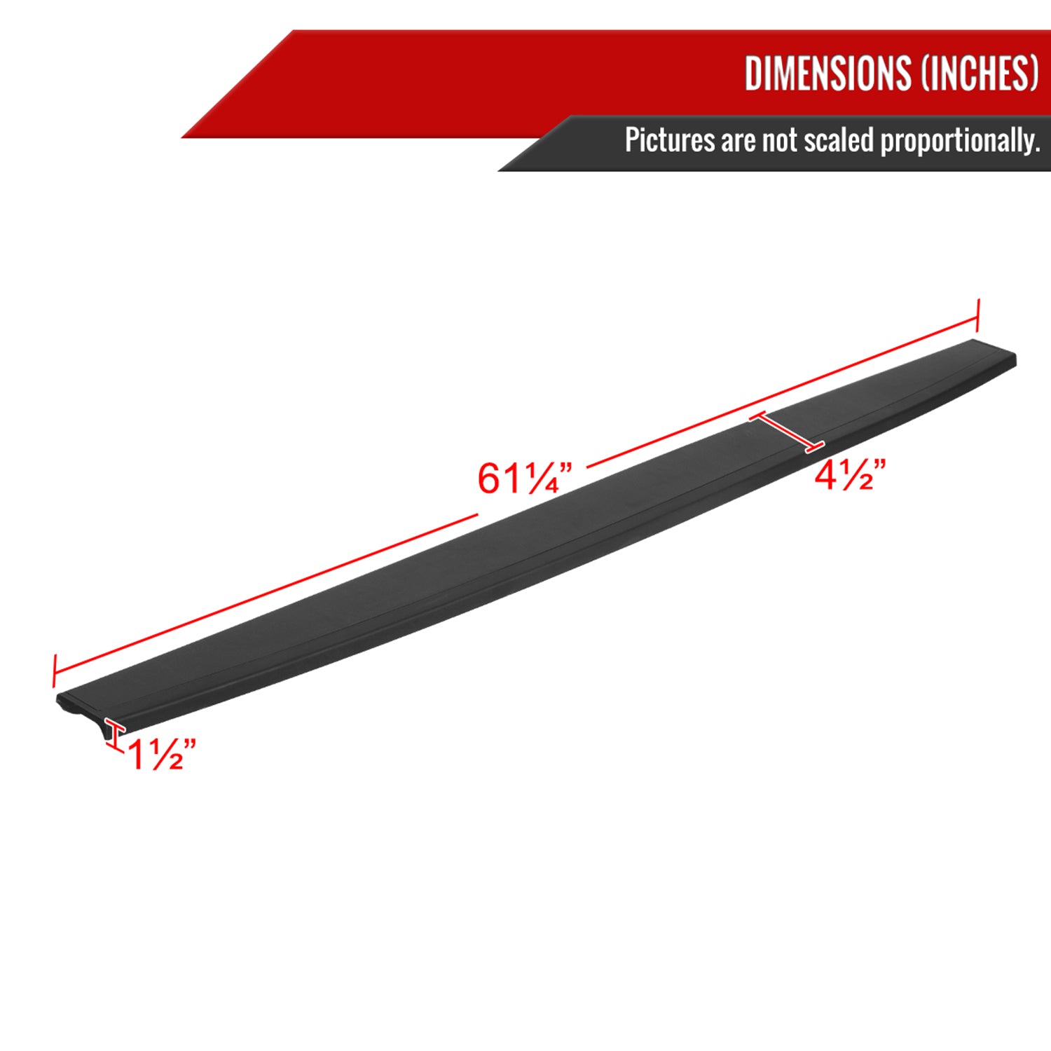 2014-2018 Chevy Silverado/2014-2018 GMC Sierra Black ABS Tailgate Cap Cover