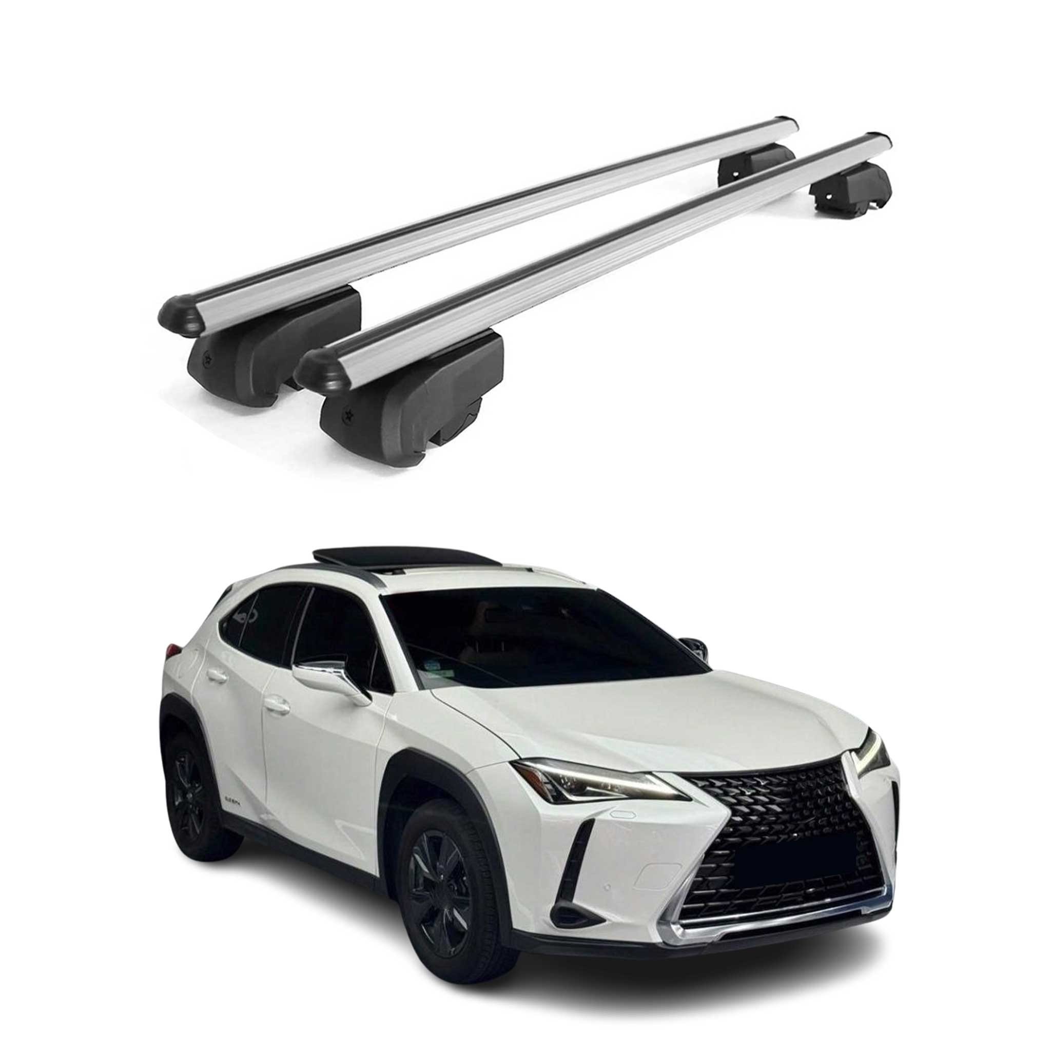 2019-2025 Lexus UX200 UX250h Roof Rack Cross Bars Silver