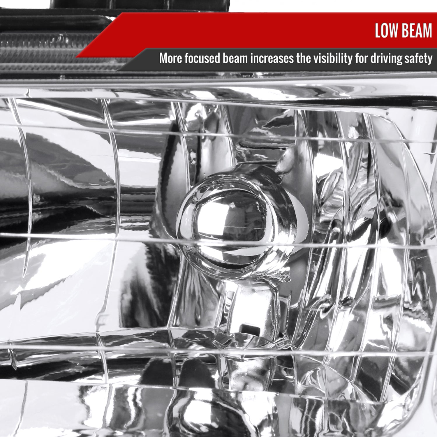 1998-2002 Honda Accord Factory Crystal Headlights Amber Reflector Chrome/Clear