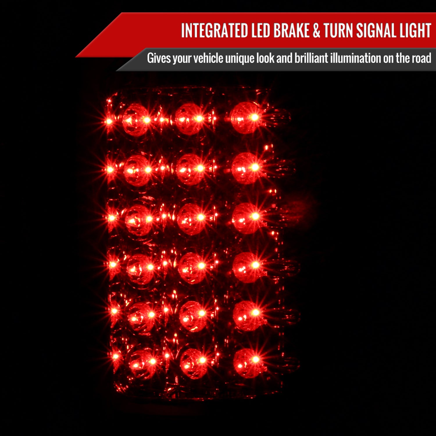 2007-2009 Dodge RAM LED Tail Lights Chrome Housing/Clear Lens