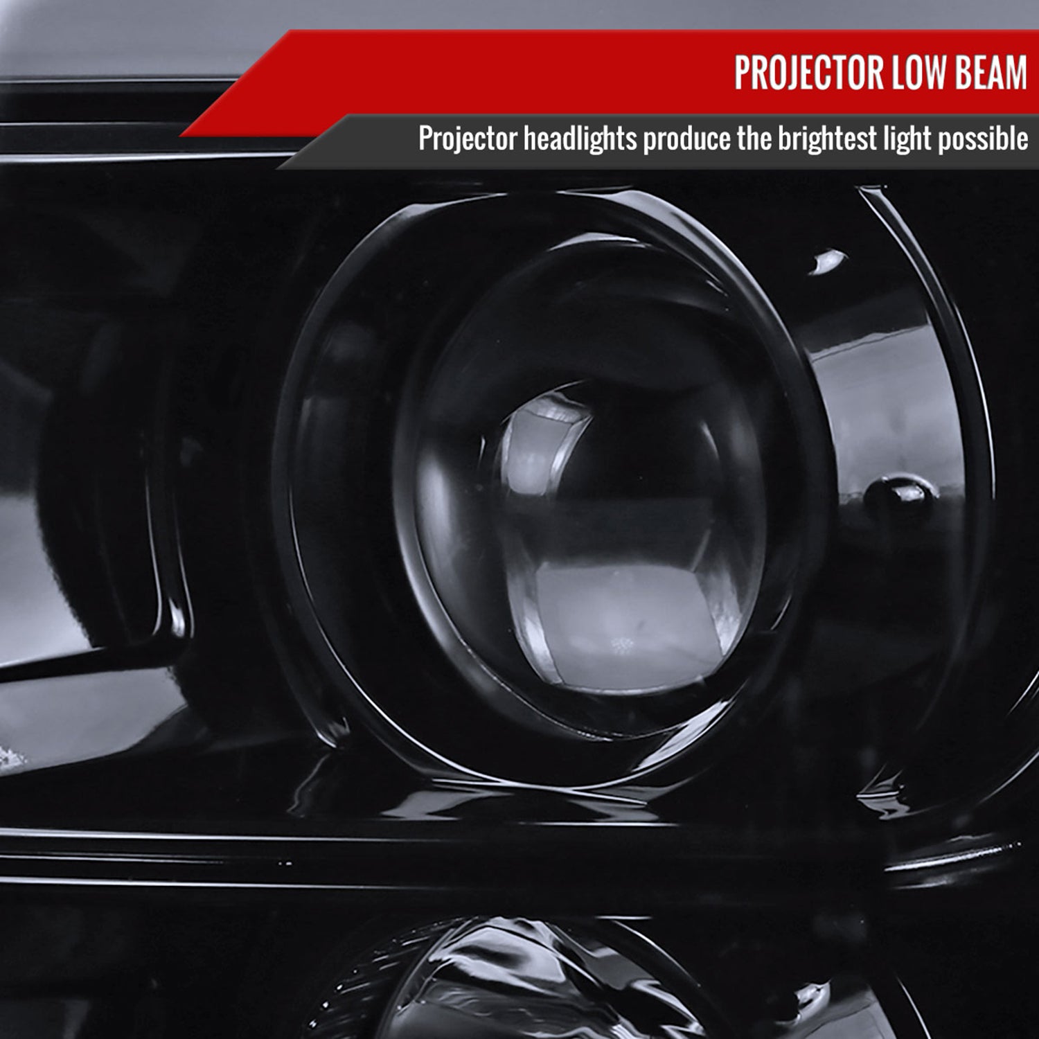 2011-2016 F-250/350/450/550 LED C-Bar Projector Headlights Glossy Black/Smoke