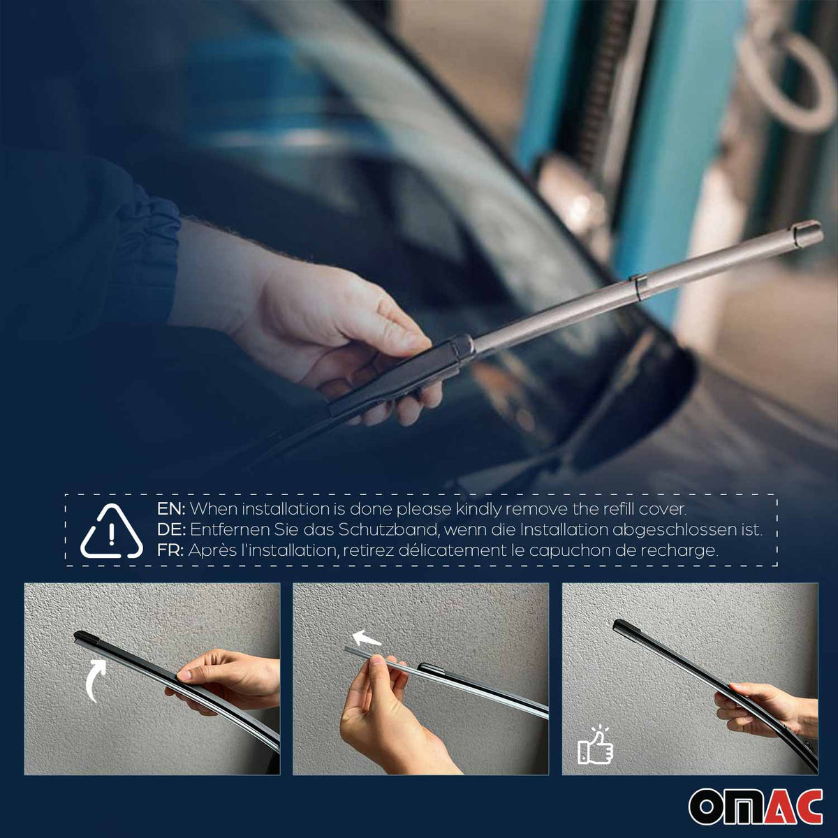 2007-2018 Jeep Wrangler Front & Rear Windshield Wiper Blades Set
