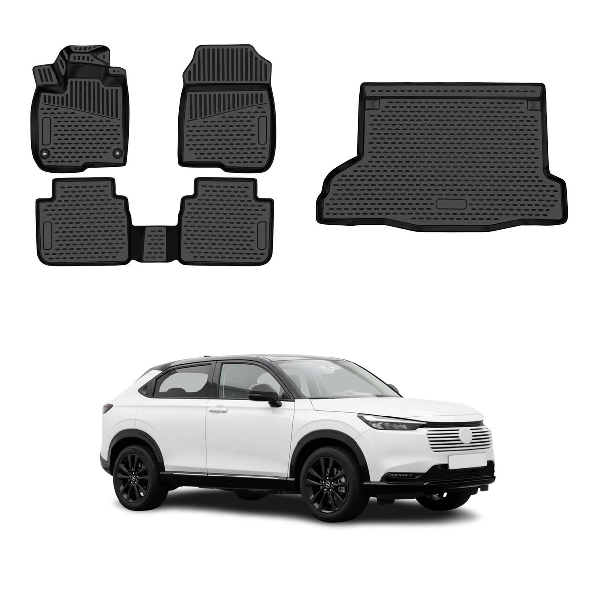 OMAC Floor Mats & Cargo Liners for Honda HR-V 3.gen 2023-2026 Black
