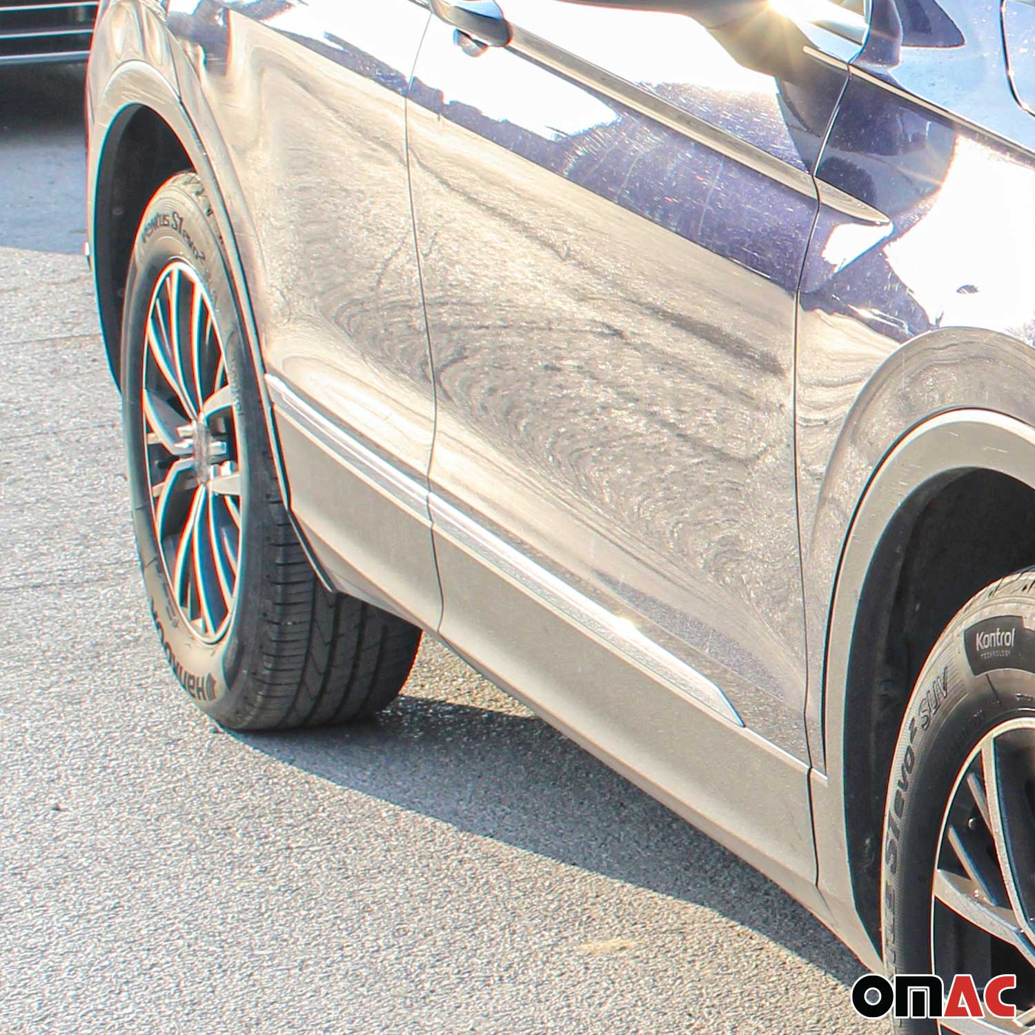 2018-2024 VW Tiguan Allspace Side Door Molding Trim Stainless Steel Silver 4x