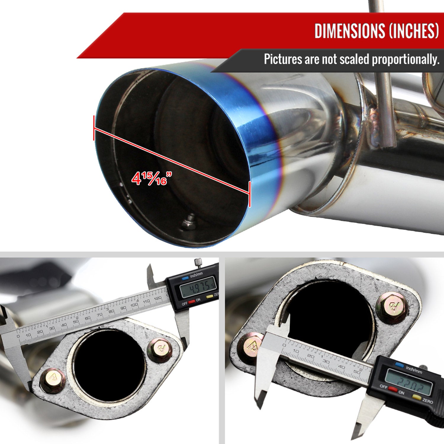 2003-2009 Nissan 350Z Coupe/Convertible Steel Dual Catback Exhaust Burnt Tips