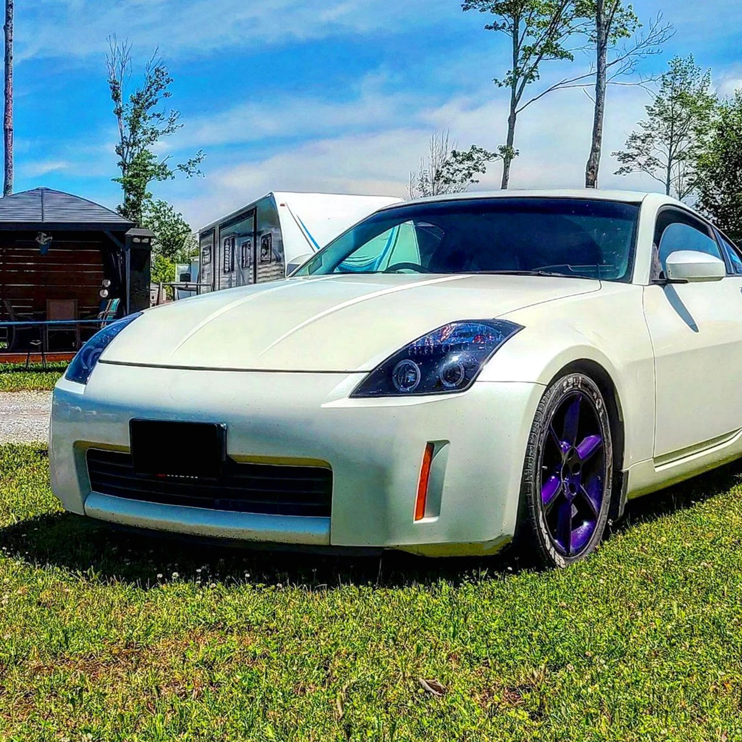 2003-2005 Nissan 350Z Dual Halo Projector Headlights Glossy Black/Smoke Lens