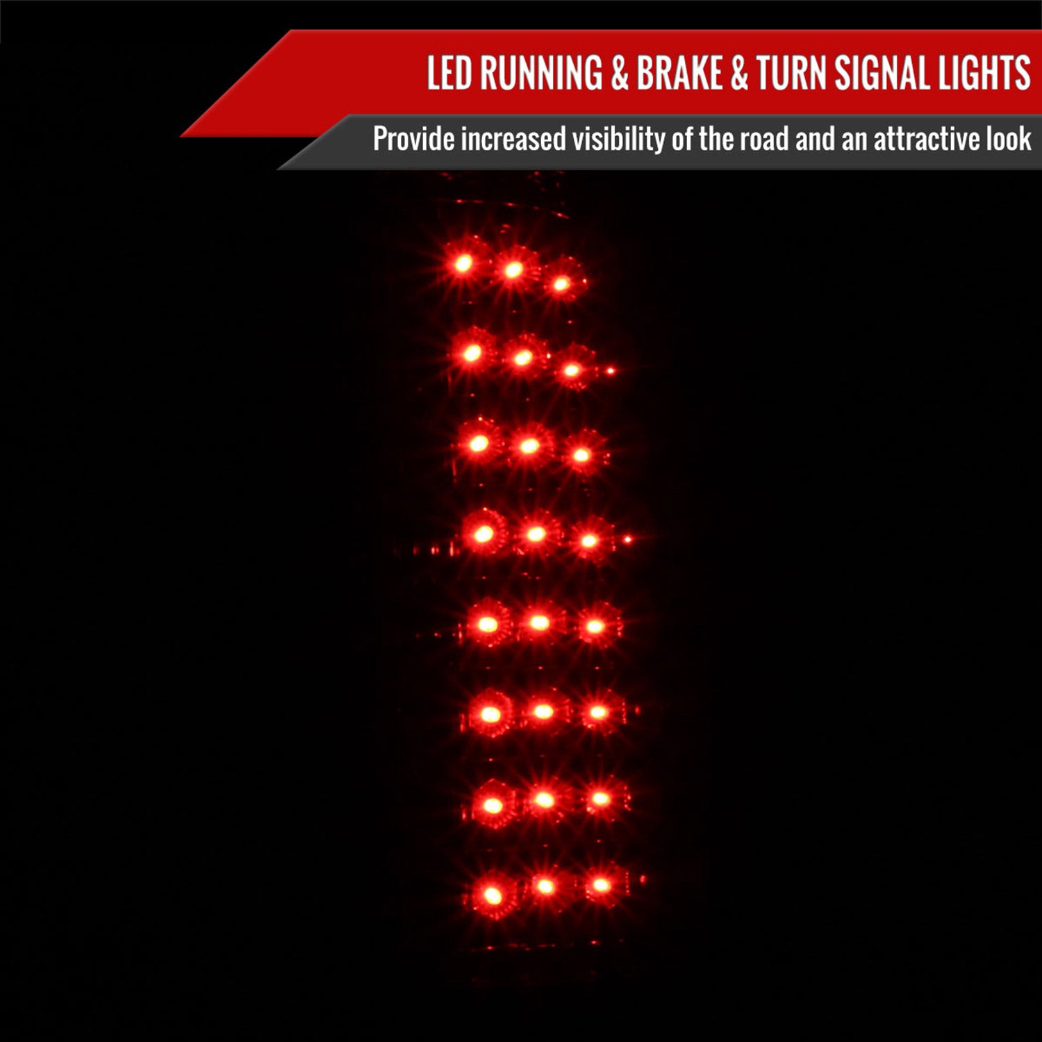 2007-2014 Chevy Silverado LED Tail Lights - OZ Chrome Housing/Smoke Lens