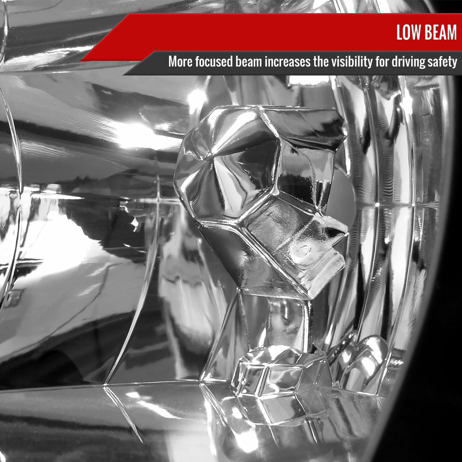 2003-2007 Honda Accord Factory Headlights w/Amber Reflector Matt Black/Clear