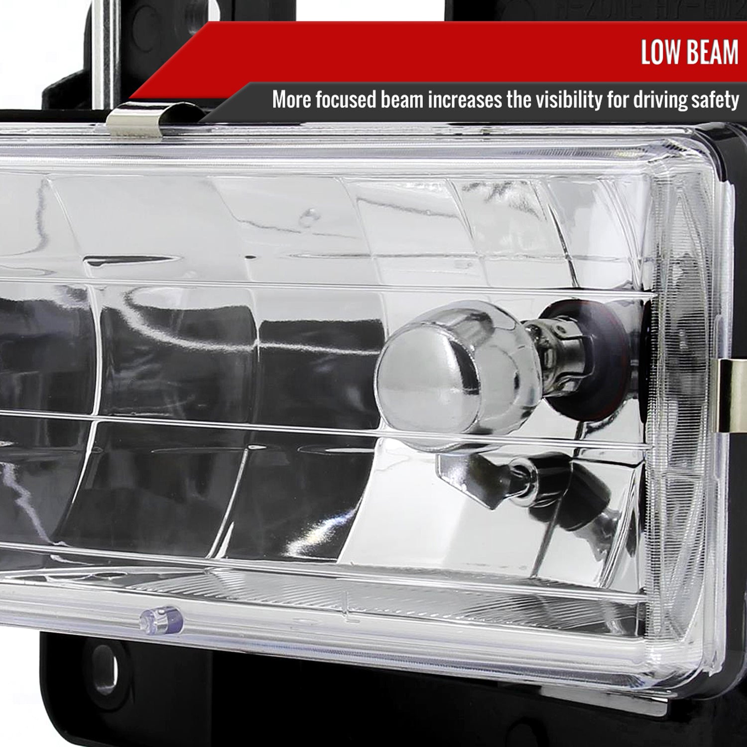 1988-1998 Chevy C/K C10/Tahoe/Sierra/Yukon/Suburban Crystal Headlights Chrome