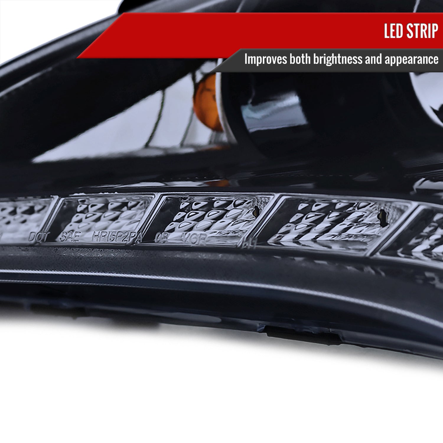 2010-2012 Hyundai Genesis Coupe R8 LED Projector Headlights Black/Smoke Lens