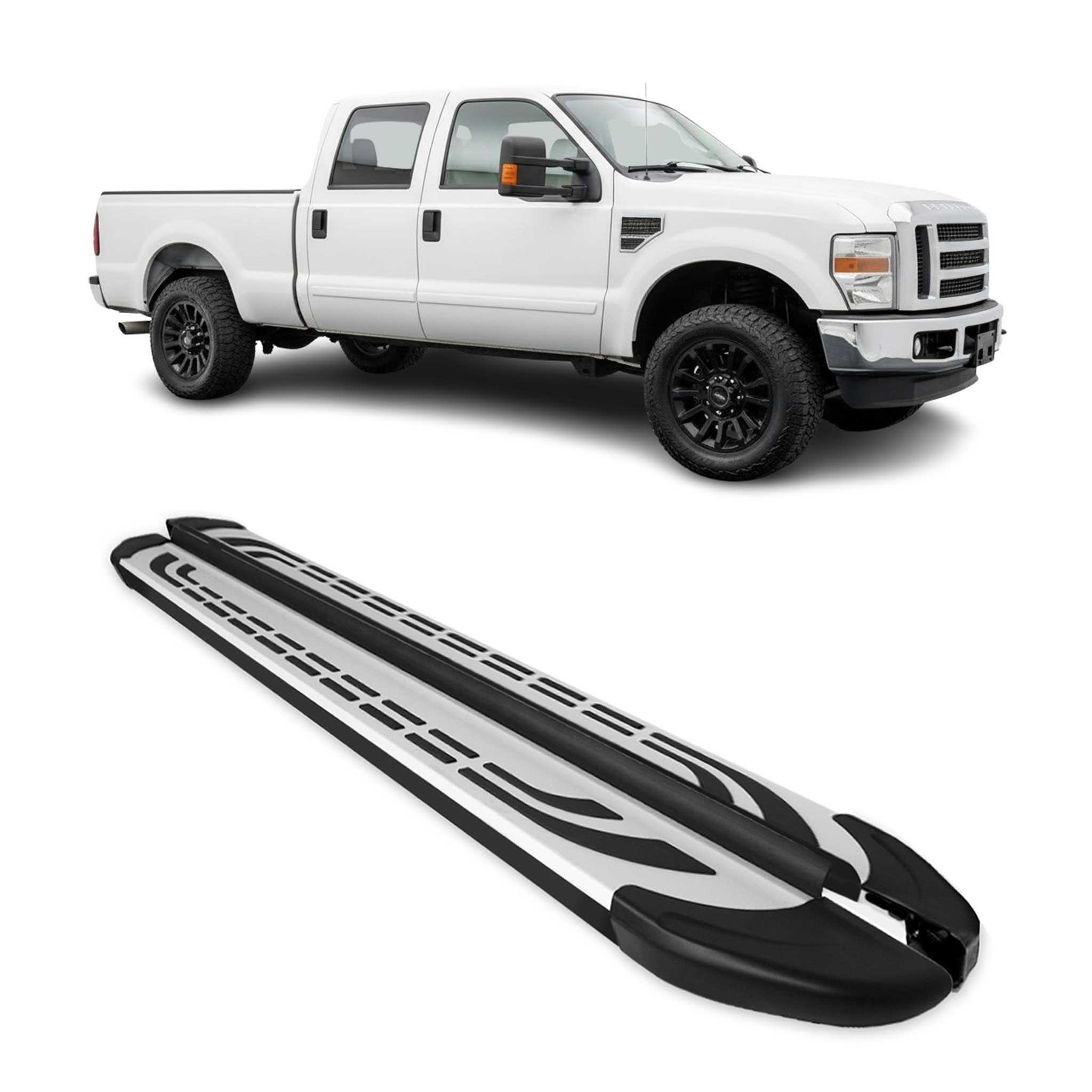 1999-2016 Ford F250/350/450/550 Nerf Bar Side Step Running Boards Aluminum 2Pcs