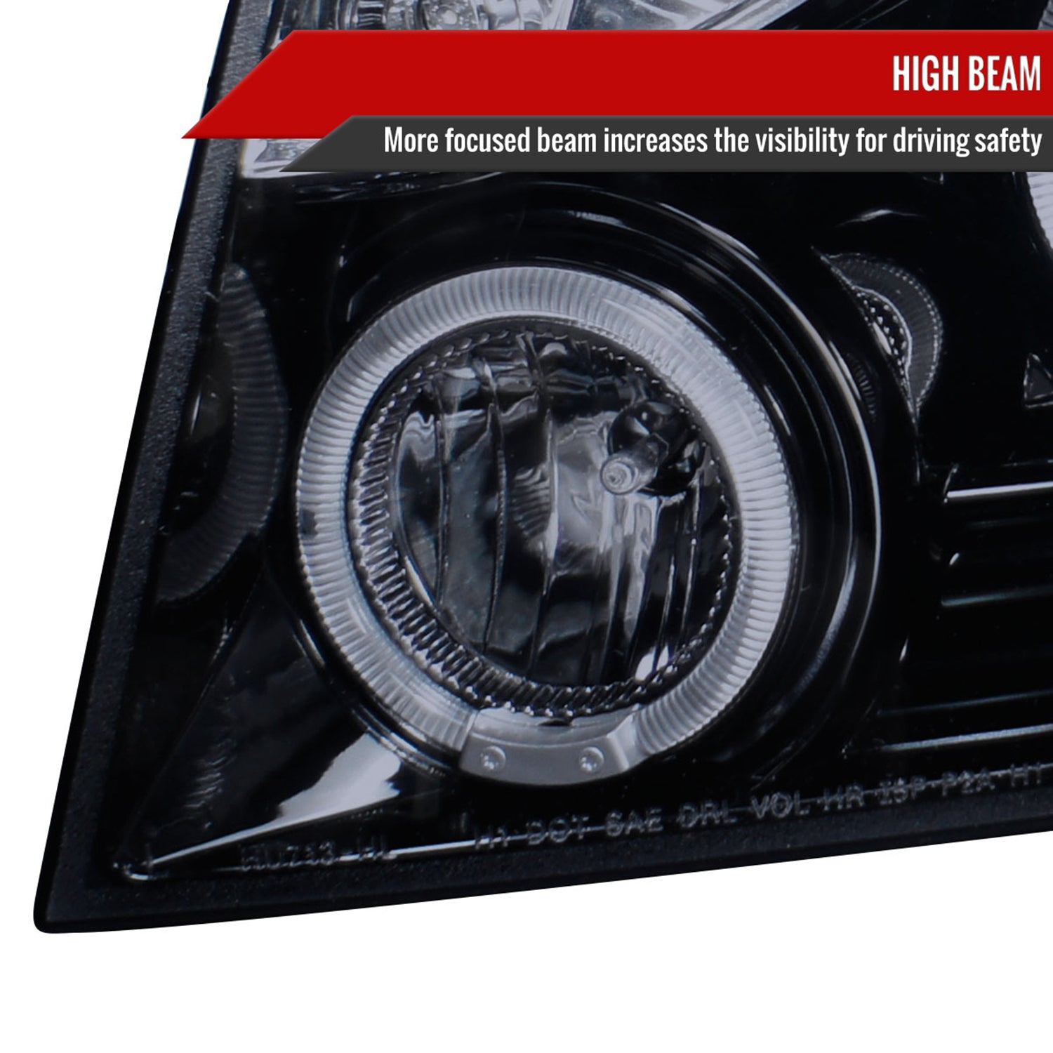 2007-2013 Chevy Avalanche/ 07-2014 Tahoe Suburban Dual Halo Headlights Smoke