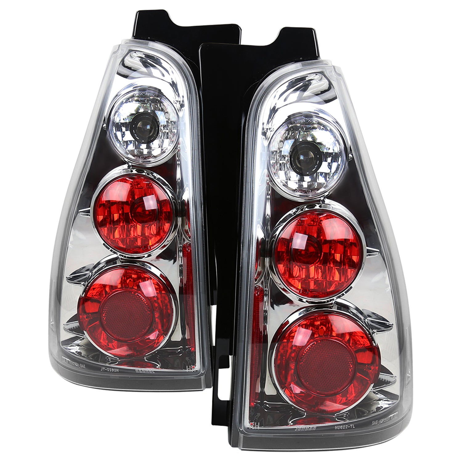 2003-2005 Toyota 4Runner Tail Lights Chrome Housing/Clear Lens