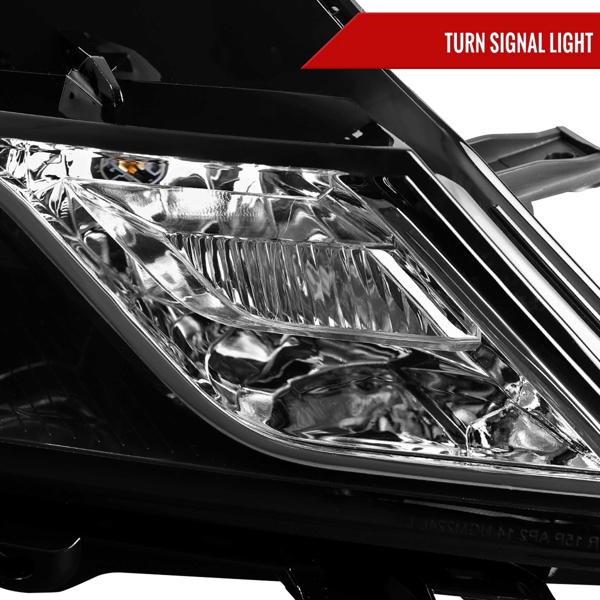 For Chevrolet Impala 2014-2020 Factory Style Projector Headlight - Passenger Side Jet Black Housing Clear Lens