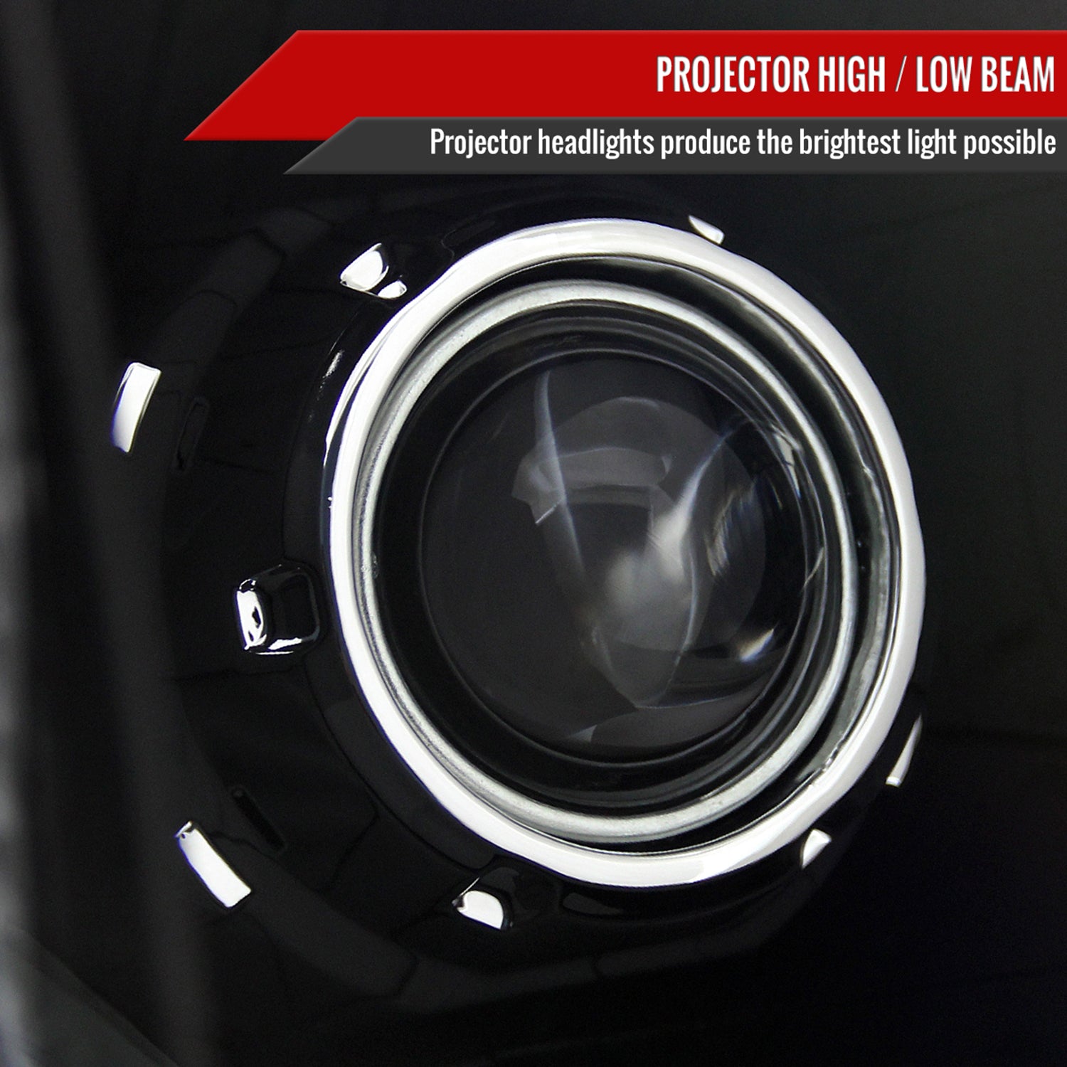 2005-2011 Toyota Tacoma Retro Style Projector Headlights Matte Black/Clear