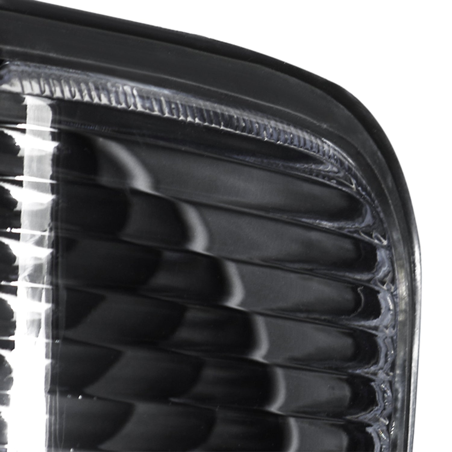 1992-2007 Ford E-Series Econoline Corner Lights Amber Reflectors Matt Black