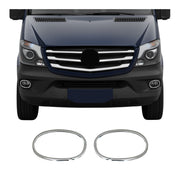 Fog Light Lamp Bezel Cover for Mercedes Sprinter W906 2013-18 S.Steel Chrome 2x