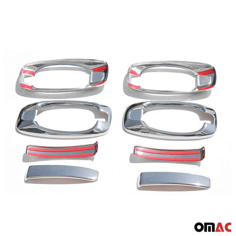 2015-2022 RAM ProMaster City Mirror Cover Caps & Door Sill Covers Chrome Set