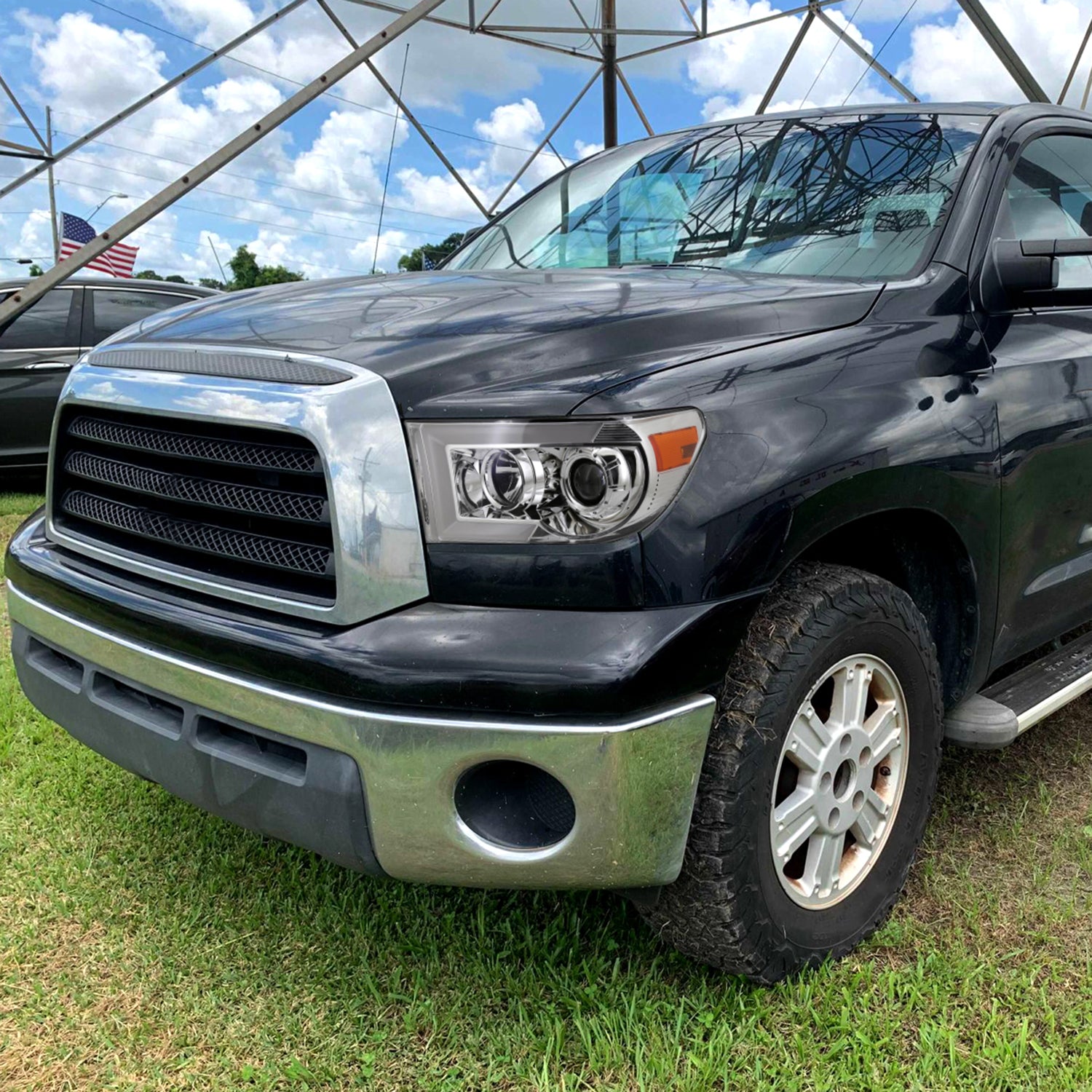 2007-2013 Toyota Tundra/ 08-2017 Sequoia LED CBar Projector Headlights Chrome