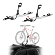 Car Rooftop Mount Bike Rack Carrier Bicycle Universal Lockable Silver 2Pcs