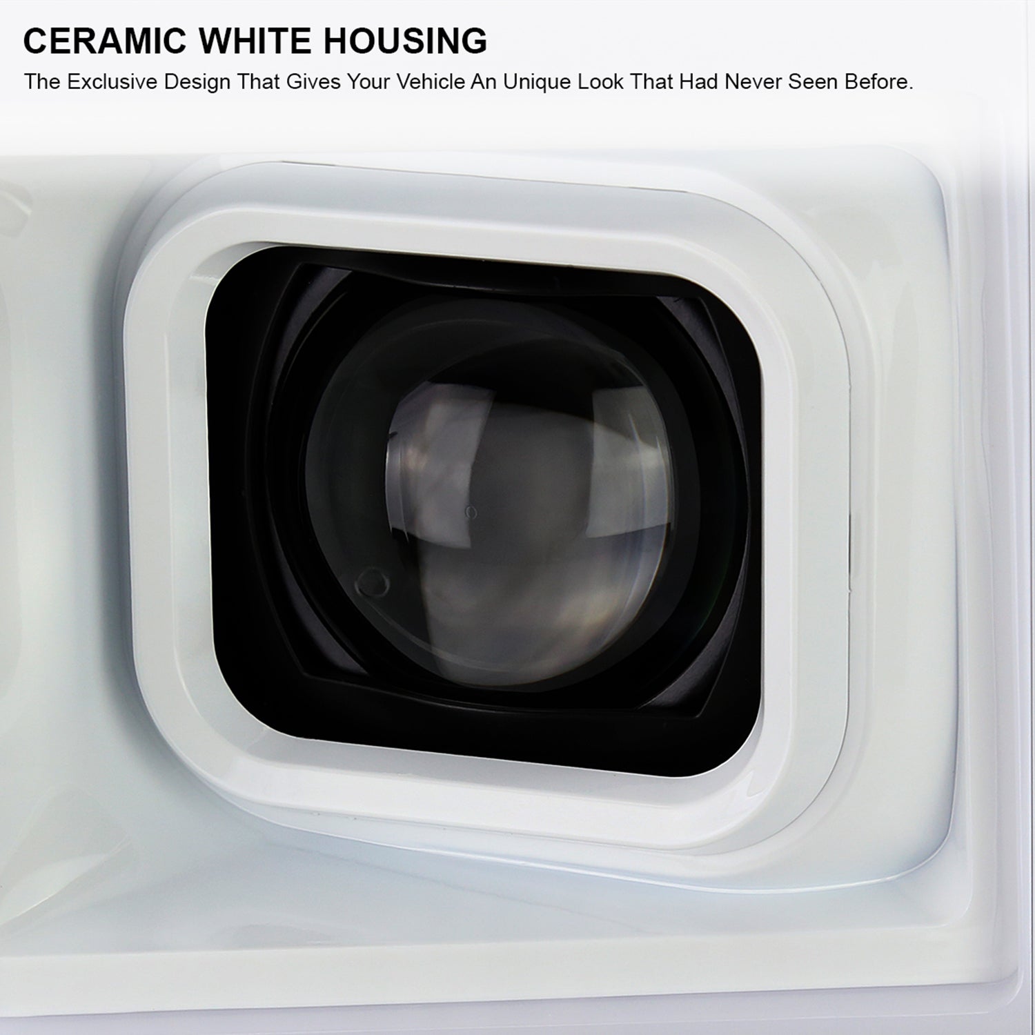 2017-2019 Ford F-250/350/450/550 LED C-Bar Headlights Signal White Housing