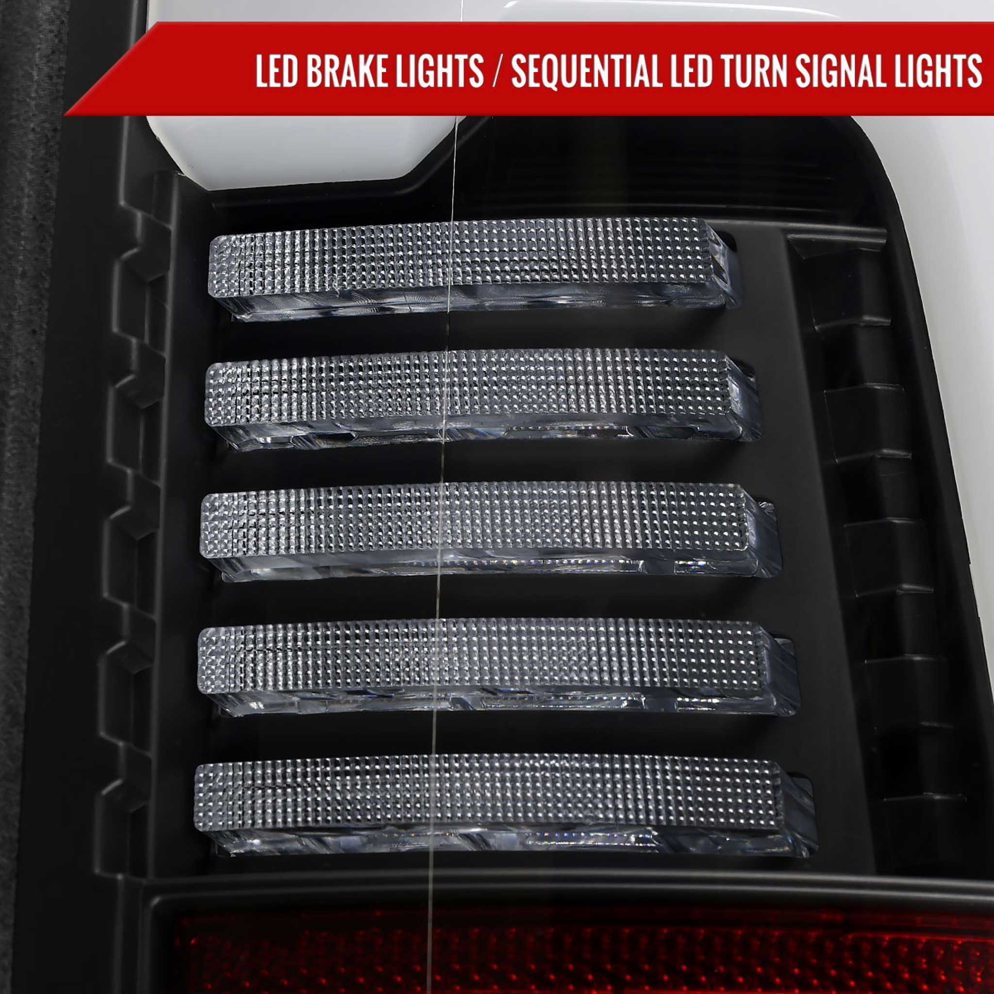 For Dodge RAM 2500/3500 2019-2024 LED Sequential Signal Tail Lights Matte Black Housing Clear Lens