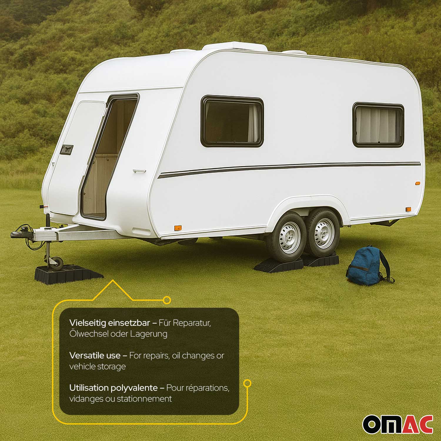 RV Trailer Truck Camper ATV Ramp Wheel Levelling Lifting 11000lbs x 2PCS