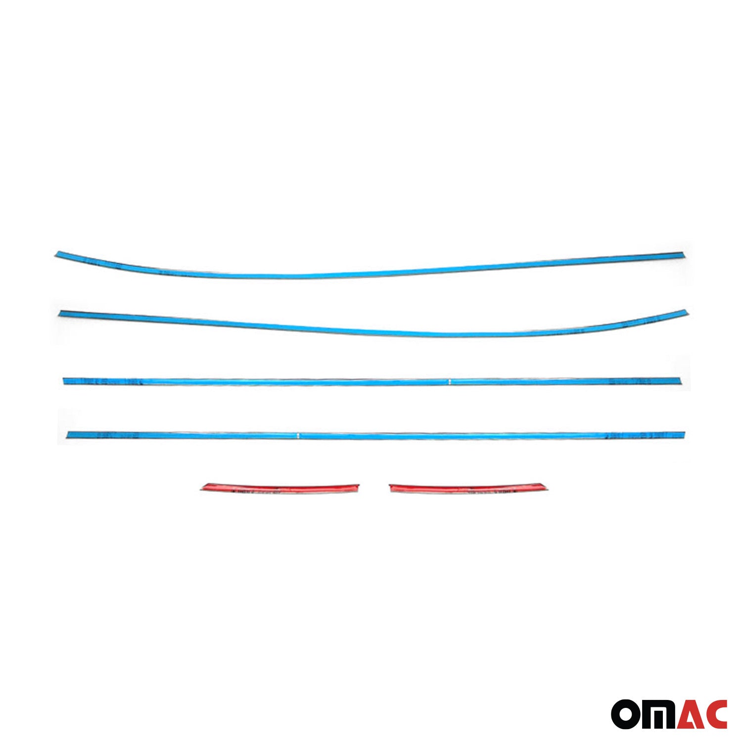 2010-2015 Hyundai Tucson Window Molding Trim Streamer Stainless Steel Silver 6 Pcs