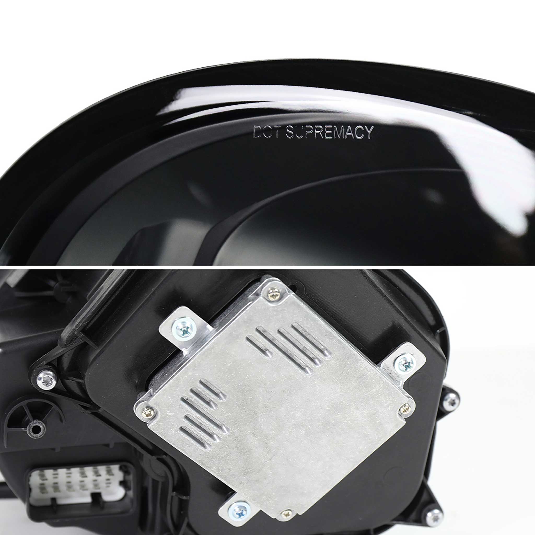 For Porsche 911 997.2 2009-2013 LED Projector DRL Headlights Matte Black Glossy Accents Clear Lens