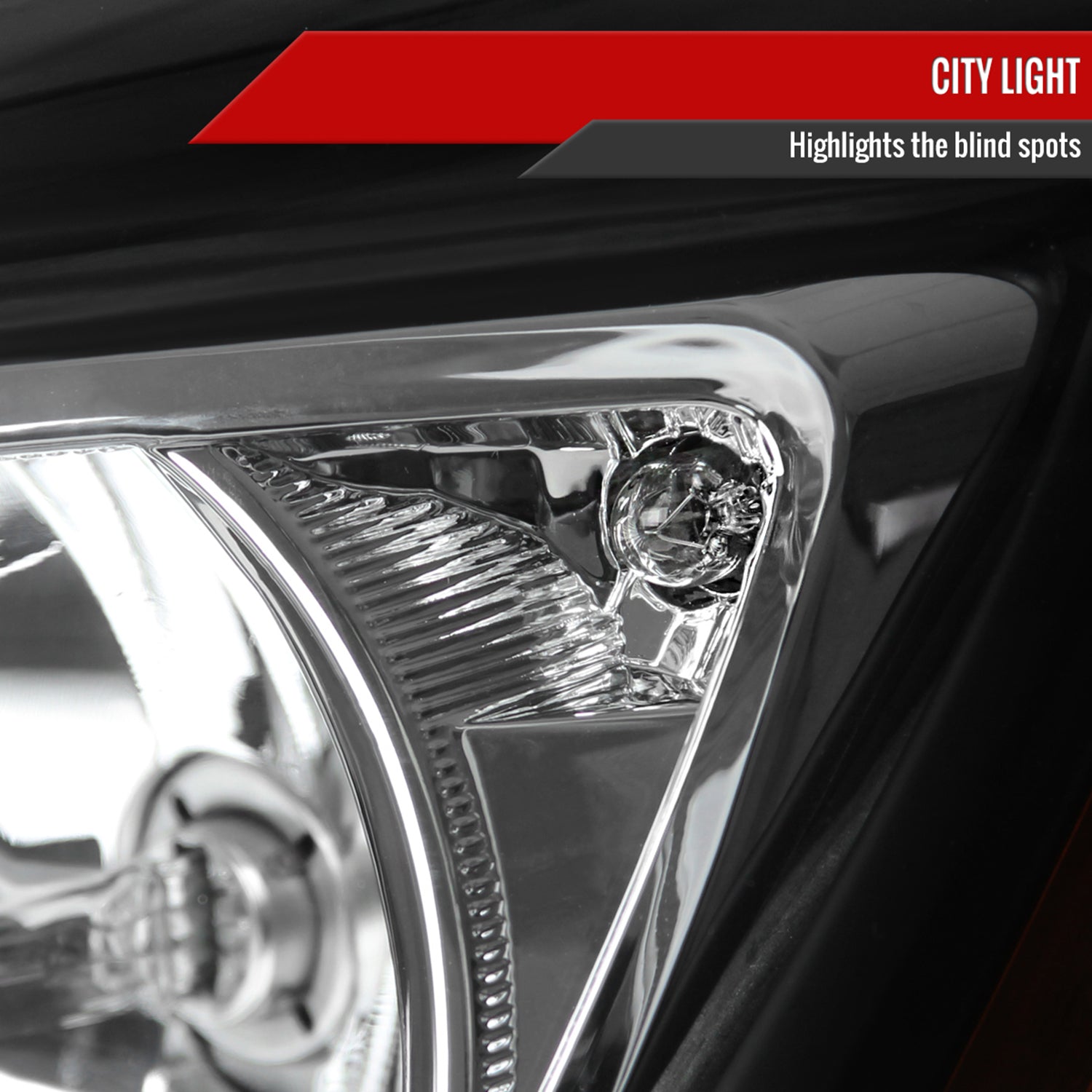 2012-2014 Ford Focus Factory Headlights w/Amber Reflectors Matt Black/Clear