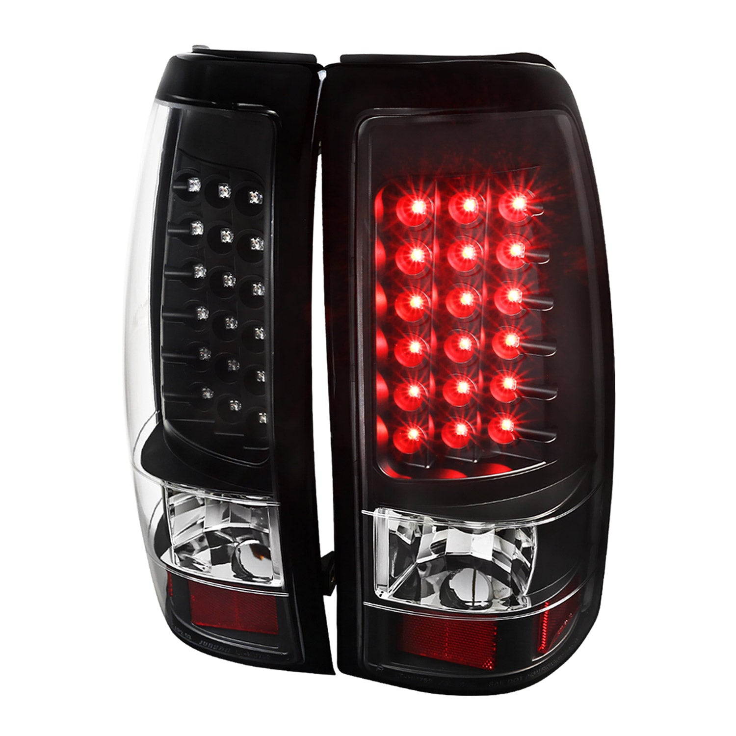 2003-2006 Chevy Silverado V2 LED Tail Lights Matte Black Housing/Clear Lens