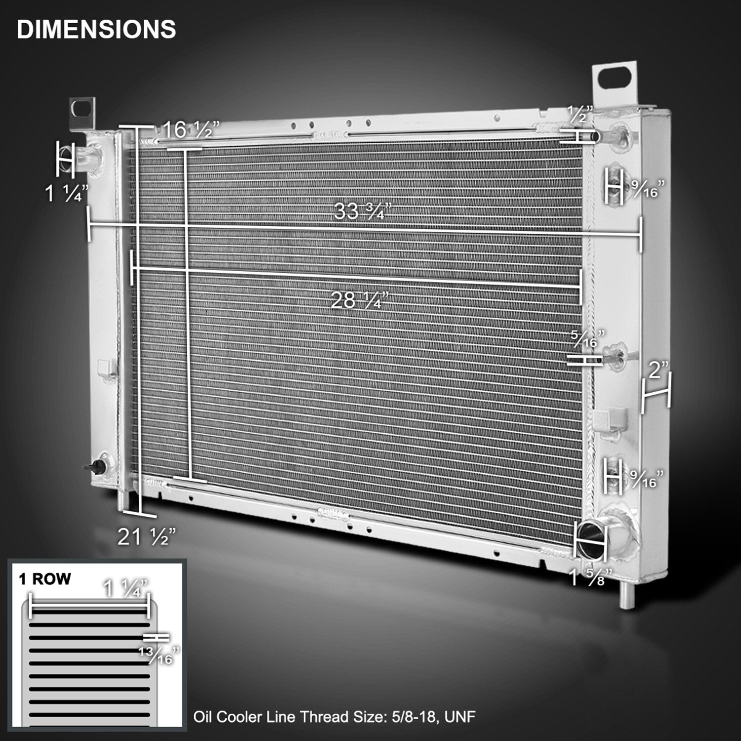 1999-2004 Chevy Silverado/GMC Sierra 1500 4.3L V6 Alu Single Row Radiator
